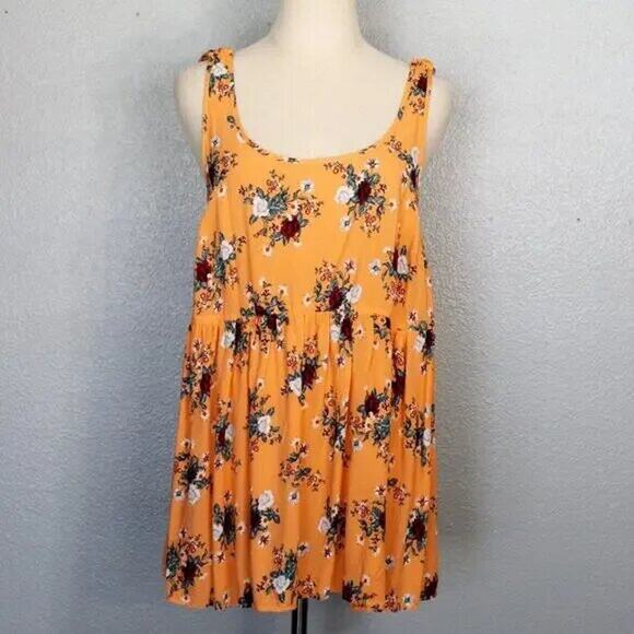 Torrid Floral Tie Strap Challis Tank Size 0 - Picture 3 of 10